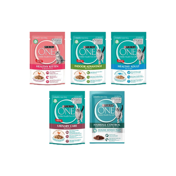 Purina ONE อาหารเปียกแมว [12 ซอง] เพียวริน่าวัน เกรดพรีเมี่ยม ในน้ำเกรวี่ ขนาด 70 กรัม