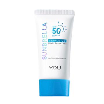 YOU Sunbrella Triple UV Elixir Sunscreen SPF50+ PA++++ ครีมกันแดดสูตรน้ำ เนื้อบางเบาไม่ทิ้งคราบป้องกันผิวจากรังสีUVA UVB
