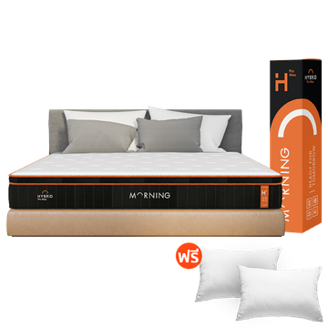 Morning Sleep ที่นอนพ็อกเก็ตสปริงดับเบิ้ลพรีเมียมเมมโมรี่โฟม ช่วยรองรับช่วงหลัง เอว ตื่นมาไม่ปวดหลัง รุ่น Hybrid Pro Max