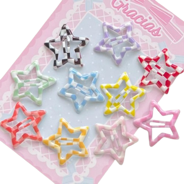 โปรโมชั่น : A809 กิ๊บติดผมดาว พิมพ์ลาย กิ๊บ90 สินค้าพร้อมส่งในไทย