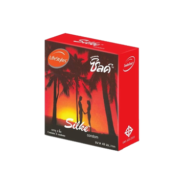 โปรโมชั่น : Lifestyles Silke condom ถุงยางอนามัยไลฟ์สไตล์ ซิลค์ ขนาด 49  52 มม. ราคาสุดประหยัด แยกจำหน่ายตามรุ่นที่เลือก