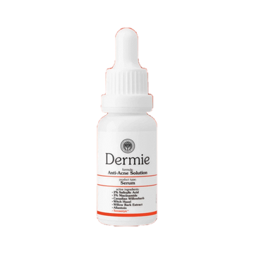 Dermie Anti-Acne Solution Serum 20 ml. เซรั่มแก้ปัญหาสิวพร้อมช่วยลดกลไกการเกิดสิว สลายสิวตั้งแต่ต้นตอ แม้สิวใต้ผิว