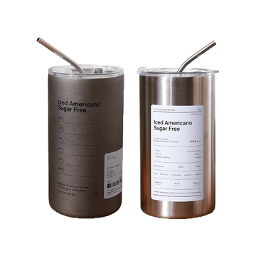 [ซื้อครบ 30.- ลดค่าส่ง 80.-] แก้วเก็บความเย็น กระติกน้ำร้อน แก้วกาแฟ สเตนเลส พร้อมหลอดดูด กระติกเก็บความเย็น