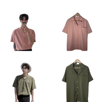 [9.9 ลด15% 15DD99] jafastore เสื้อเชิ้ตเกาหลี 🇰🇷 เสื้อเชิ้ตผู้ชาย สีพื้นมินิมอล