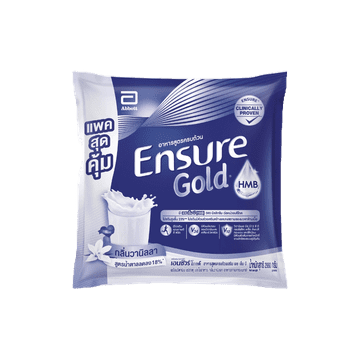 โปรโมชั่น : ใหม่ แพคคุ้ม Ensure Gold เอนชัวร์ โกลด์ กลิ่นวานิลลา แบบถุงเติม 2960g 370g x8 Ensure Gold Vanilla Sachet 2960g