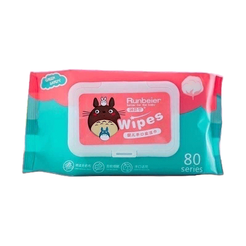 โปรโมชั่น : ทิชชู่เปียก 1 ห่อ มี 80 แผ่น ทิชชู่เด็ก ปราศจากแอลกอฮอร์ เด็กใช้ได้  napkin