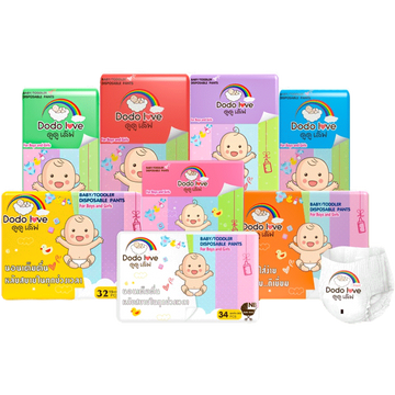 โปรโมชั่น : ยกลัง 4แพ็ค DODOLOVE Standard Soft ผ้าอ้อม กางเกงผ้าอ้อม ผ้าอ้อมสำเร็จรูป Size NB-4XL นุ่ม บางเบา ใส่สบาย