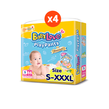 [เหลือ 1007 โค้ด BABYFEB2 +15MALL22] BABYLOVE PLAYPANTS กางเกงผ้าอ้อมเด็ก เบบี้เลิฟ เพลย์แพ้นท์ ขนาดจัมโบ้ [ขายยกลัง]