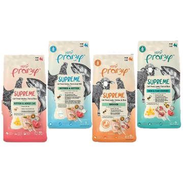 โปรโมชั่น : Pramy Supreme อาหารเม็ดแมว MotherKittenAdultIndoorSkinสำหรับแมวทุกช่วงวัย ลูกแมว แม่แมว แมวเลี้ยงในบ้าน ขนาด 8-10kg