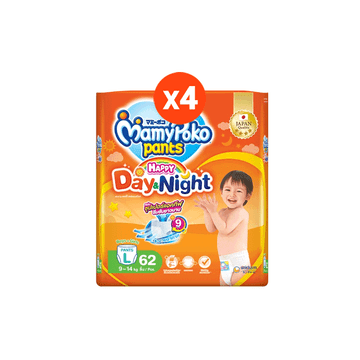 โปรโมชั่น : ขายยกลัง รวม4แพ็ค MAMYPOKO มามี่โพโค กางเกงผ้าอ้อมเด็ก PANTS HAPPY DAYNIGHT