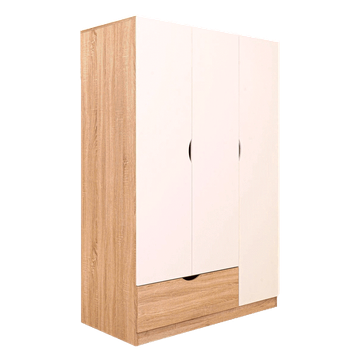 Koncept furniture ตู้เสื้อผ้าบานเปิด ขนาด 120 ซม. รุ่น Havin สีขาว (120x58x180 ซม.)