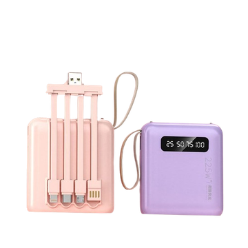 เพาเวอร์แบงค์10000mAh สี่สายในตัว แบตสำรอง fast charge แบตสำรองมือถือ ของแท้ ที่ชาร์ตแบตสํารอง แบตเตอรี่สำรอง powerbank