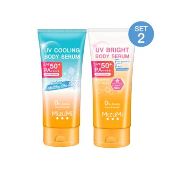 [แพ็คคู่ SET DUO] MizuMi Bright Body Serum เซตเซรั่มกันแดดทาผิวกาย เบาสบาย ซึมไว