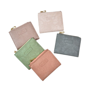 โปรโมชั่น : Seagloca ใหม่ กระเป๋าสตางค์ใบสั้น หนัง PU สีพื้น สไตล์เกาหลี เรโทร สําหรับสตรี No.1271