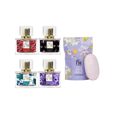MADAME FIN- น้ำหอมมาดามฟินรุ่นคลาสสิก 4 ขวด+สบู่คละ1