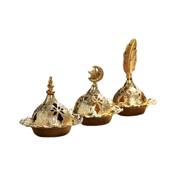 โปรโมชั่น : กระถางธูป แบบพกพา วินเทจ สไตล์อาหรับ โกลเด้น เตาอโรม่า พุทธศาสนา ที่ใส่กระถางไฟ กระถางธูปโลหะ ทาวเวอร์