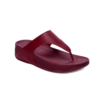 Online Exclusive Bata Energy+ รองเท้าเพื่อสุขภาพแบบสวมหูหนีบ รองรับน้ำหนักเท้าใส่สบาย รุ่น Miki Collection สีแดง รหัส 6715766