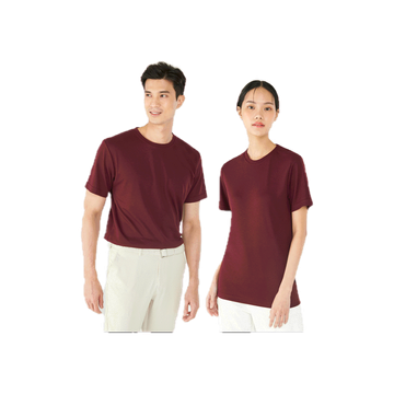 Yuedpao[ใหม่ล่าสุด]รุ่นโคตรนุ่ม นุ่มตั้งแต่กำเนิด ยืดแต่ไม่ย้วย ยับยากแบบไม่ต้องรีด เสื้อยืดคอกลม รุ่นโครตนุ่ม สี Maroon
