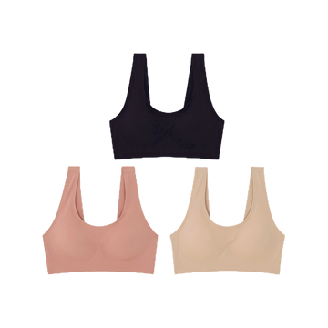 Wacoal Smart Size Go Girls Jelly Bra บราไร้โครงวาโก้ เจลลี่บรา เซท 3 ชิ้น รุ่น WB3Y39/WB3339 คละสี