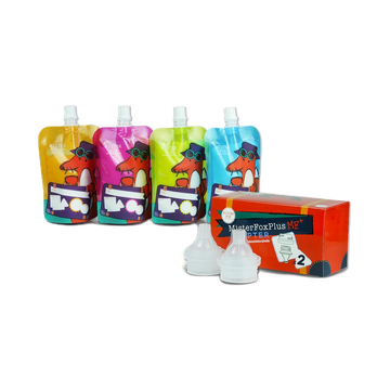 โปรโมชั่น : Mister Fox มิสเตอร์ฟอกซ์ ถุงเก็บน้ำนมพลัส ขนาด5ออนซ์ บรรจุ20ถุง คละ4สี พร้อม Adapter ข้อต่อ2อัน มีทั้งคอแคบและคอกว้าง