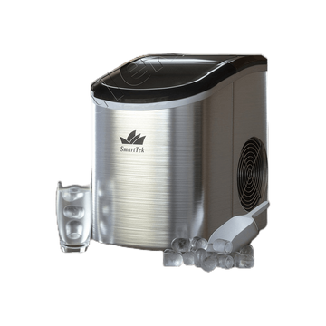 SmartTek เครื่องทำน้ำแข็งอัตโนมัติ 2.2 ลิตร วัสดุสแตนเลส 100% ประกัน 1 ปี ฟรีที่ตักน้ำแข็ง