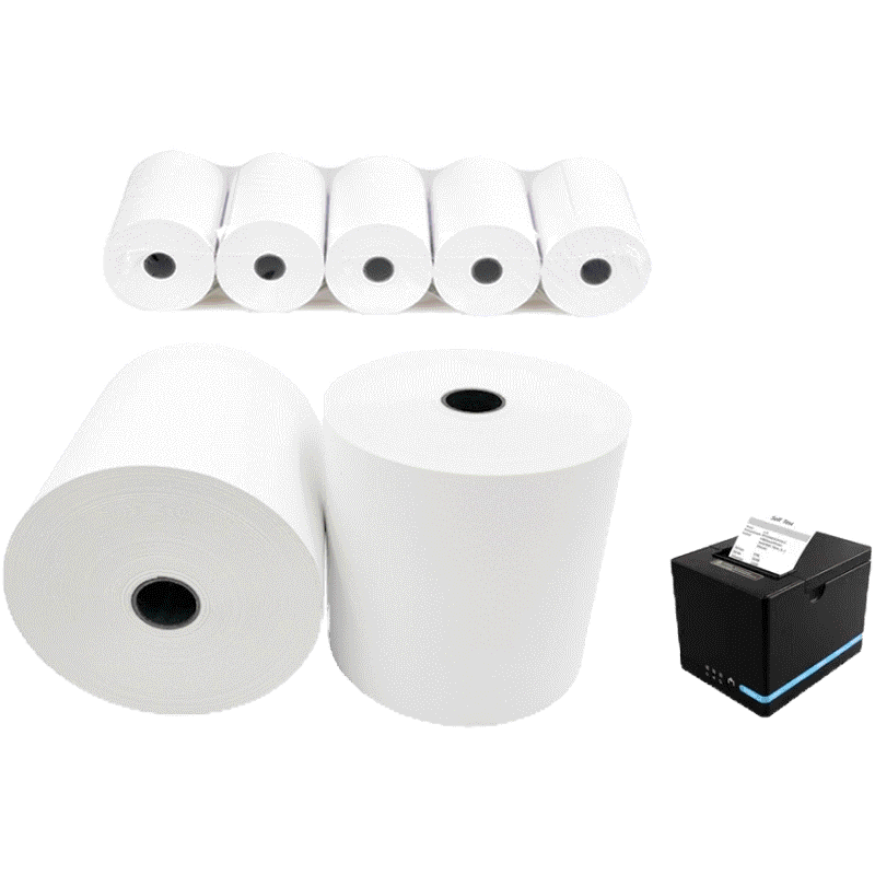 อันดับ1 กระดาษความร้อน กระดาษใบเสร็จ 80x80 mm 65gsm 5 ม้วน P80-5