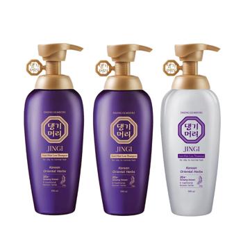 [สูตรใหม่!] แชมพูลดผมร่วง แทงกีโมรี สูตรจินจิ Daeng Gi Meo Ri JINGI Shampoo 2 ขวด + Treatment 500 ml ช่วยบำรุงผมให้หนานุ่ม