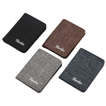 โปรโมชั่น Flash Sale : กระเป๋าสตางค์ ผ้าแคนวาส ใบสั้น แบบบางพิเศษ ใส่บัตรขับขี่ได้ แบบเรียบง่าย สําหรับนักเรียนชาย และหญิง 2023