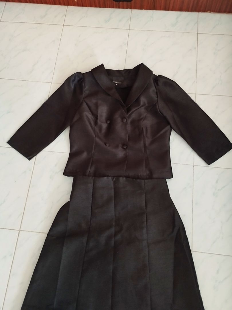 ชุดไทยดำไปวัด ผ้าดี พรางพุง สวยภูมิฐาน ไซส์ XS-5XL พร้อมส่ง มุมมองที่ 5