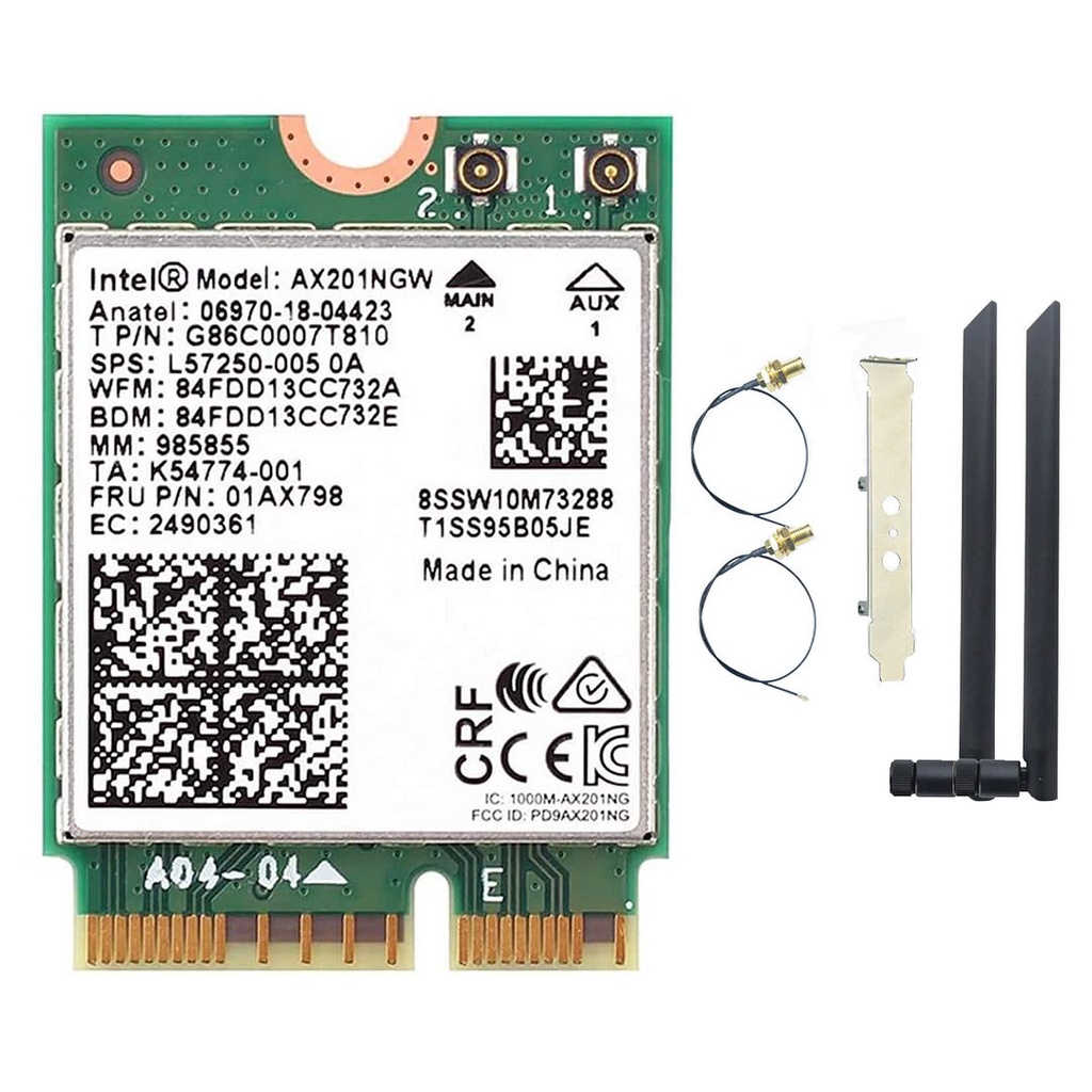 intel-ax201-wi-fi-6-dual-band-m-2-cnvio2-2230-network-card-w-external-antenna