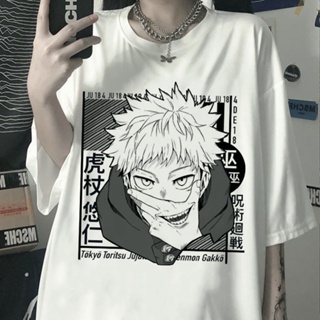 เสื้อยืด วัสดุผ้าฝ้ายบริสุทธิ์ ✧◄อะนิเมะมังงะ jujutsu kaisen gojo satoru ps ยูจิ อิทาโดริ เสื้อยูนิเวิส x เสื้อยืด rt