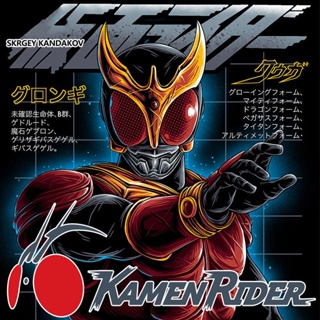 🔥เตรียมการจัดส่ง🔥เสื้อยืดแขนสั้น พิมพ์ลายการ์ตูนญี่ปุ่น Kamen Rider สําหรับผู้ชาย และผู้หญิง [รองรับการปรับแต่ง]