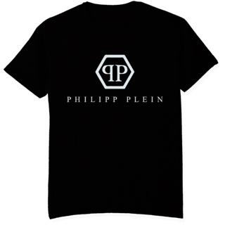 2021 Newest Printed Cotton Fashion Loose Top Philipp Plein Logo Summer Hip Hop Street Fashion Style Casual Mens T-_01