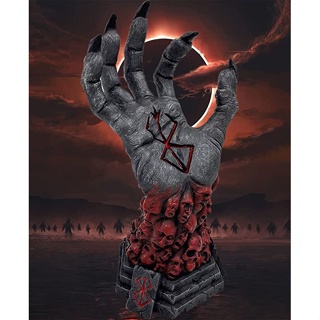 LIUL Berserk Statue Hand of God Collectibles | Egg of The King | Crimson Behelit Stand or Holder |, Resin, Art Craft Desktop Ornament, Berserk Comics (Hand of God)