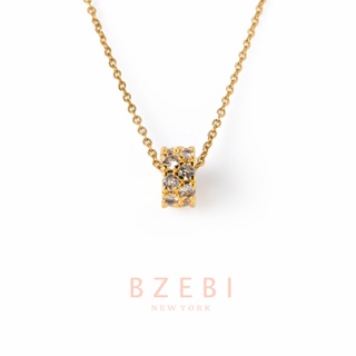 BZEBI สร้อยทอง สร้อยคอทองชุบ 18k นำโชค มีหลายแบบ สแตนเลส ใส่อาบน้ำได้ ไม่ลอกไม่ดำไม่แพ้ สําหรับผู้หญิง 1125n