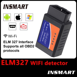 INSMART ELM327 OBDII WIFI Car detector อุปกรณ์ซ่อมรถ รถยนต์ตรวจจับความผิด support iOS และ Android