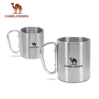 CAMEL CROWN แก้วกาแฟสเตนเลส แบบพกพา สําหรับตั้งแคมป์