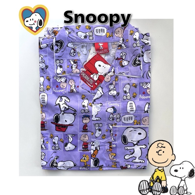 ภาพหน้าปกสินค้าสินค้าราคา Sale ชุดนอน แขนสั้น ขาสั้น Snoopy สนูปปี้ ผ้าคอตตอน ลิขสิทธิ์แท้ จากร้าน princesssleepwear บน Shopee