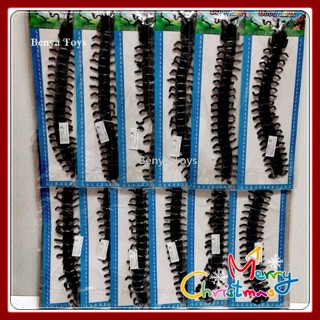 NEW มาใหม่💥 12 ชิ้น สีดำ ของเล่น ตะขาบ หนึบหนับ ตะขาบปลอม ตะขาบหนึบหนับ หนึบหนับตะขาบ ของเล่นแผง ของเล่นโบราณ