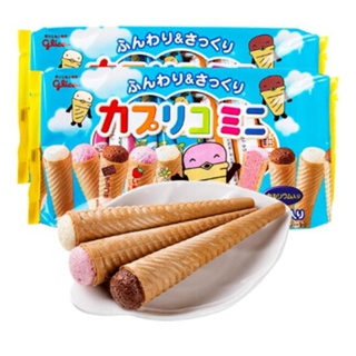 ญี่ปุ่นขนมนำเข้า glico固力果3รสไอศกรีมกรวยกลิโกกรวยม้วนกรอบ12แพคเกจ/กล่อง VKFW