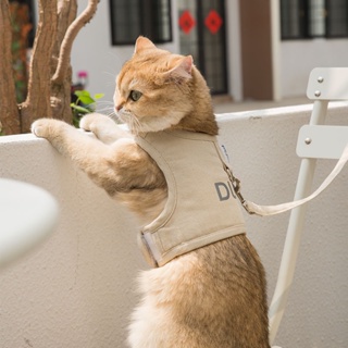 ♘❀₪【Ready Stock】ตาข่ายระบายอากาศเสื้อกั๊กประเภทเชือกดึงป้องกันการแตกหักสัตว์เลี้ยงสายรัดอกสุนัขเดินเชือก Cat เชือกโซ่