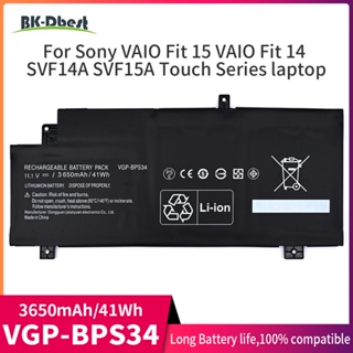 BK-Dbest แบตเตอรี่แล็ปท็อป BPS34สำหรับ Sony SVF14A18SC F14A18 Series 11.1V 41Wh