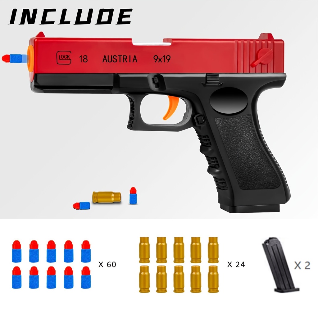 toy-gun-with-cartridge-case-and-pull-back-action-toy-foam-shock-wave-childrens-educational-toy-model