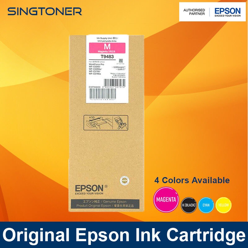 [Original] Epson T948 Black Cyan Magenta Yellow Ink Pack For WF-C5290 ...