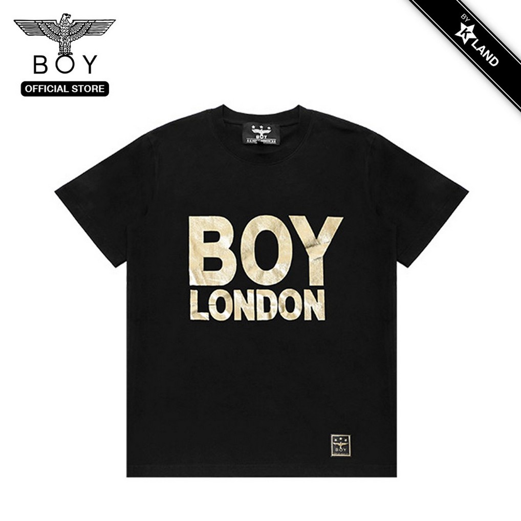 เสื้อยืดสีดำ เสื้อไม่ต้องรีด เสื้อเชิ้ตแขนสั้น BOY LONDON TSHIRT (บอย