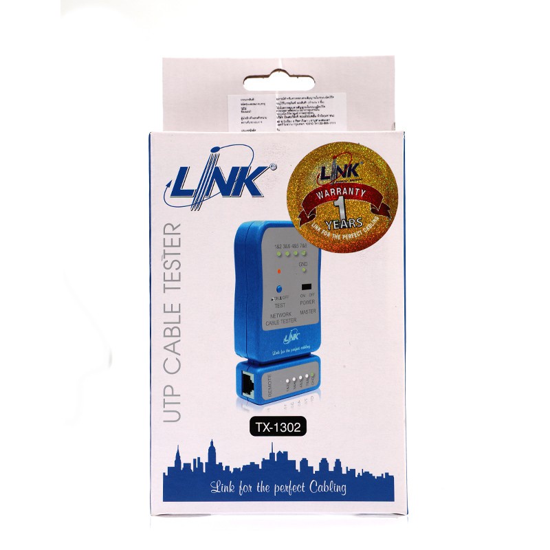 link-อุปกรณ์ทดสอบสัญญาณสาย-lan-สายโทรศัพท์-cable-tester-tx-1302