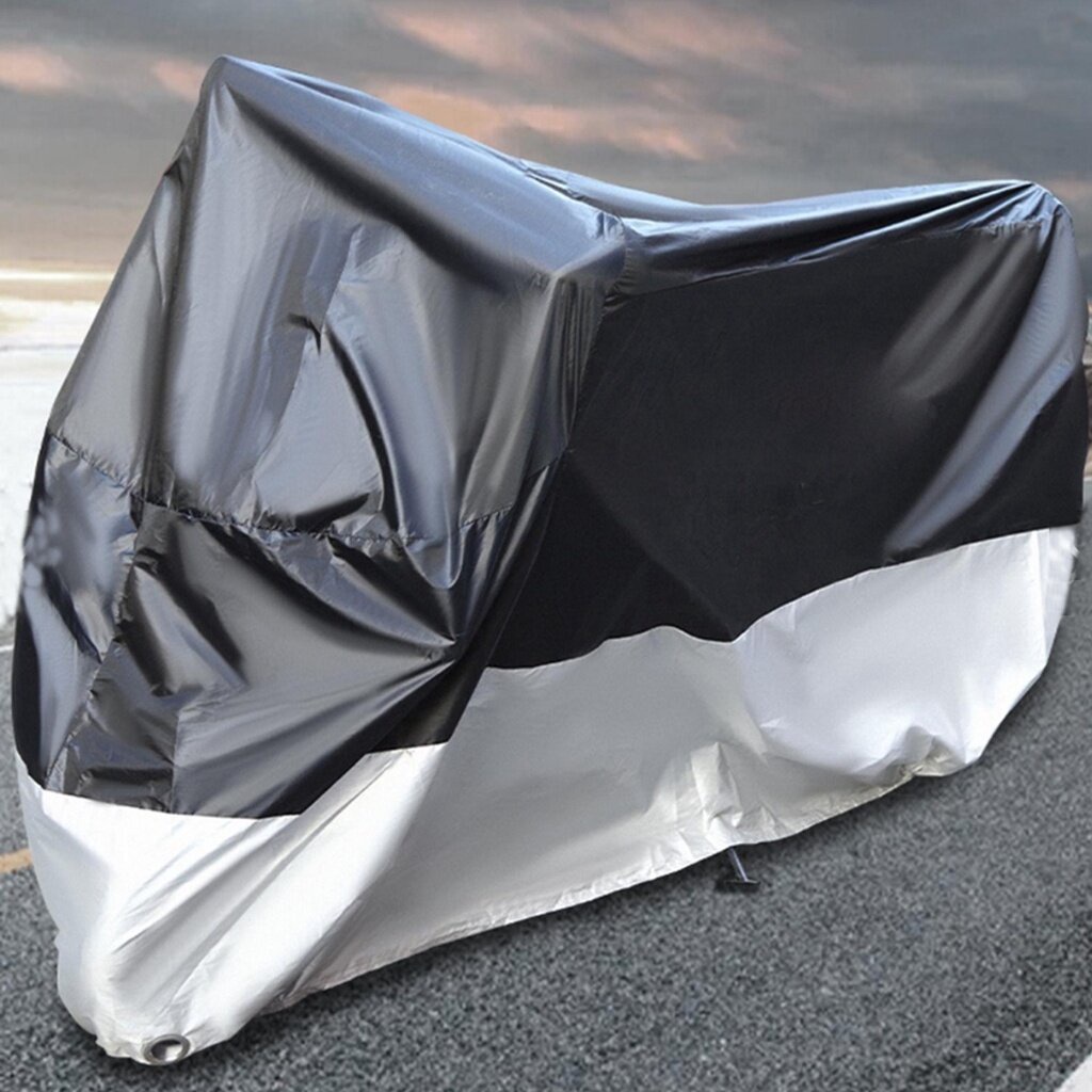 ผ้าคลุมมอเตอร์ไซค์-vespa-gts-สีเทาดำ-เนื้อผ้าอย่างดี-ผ้าคลุมรถมอตอร์ไซค์-motorcycle-cover-gray-black-color