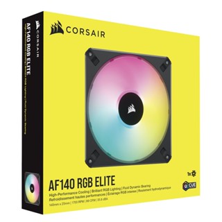 Corsair iCUE AF140 RGB ELITE 140mm PWM Fan ( Black ) for PC, CO-9050155-WW