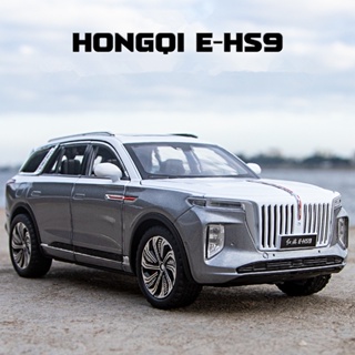 โมเดลรถยนต์โลหะ 1:24 HONGQI E-HS9 SUV ของเล่นสําหรับเด็ก❃
