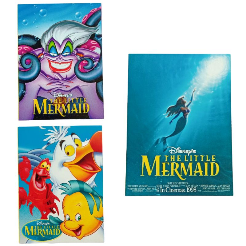 handbill-เซต-3ใบ-the-little-mermaid-1998-เงือกน้อยผจญภัย-แฮนด์บิล-ใบปิดหนัง